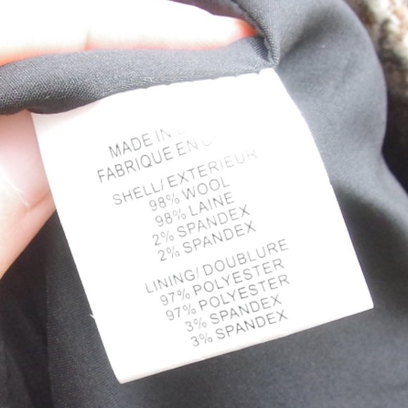 Theory Wool Houndstooth Open Blazer Jacket Tan - Picture 4 of 6